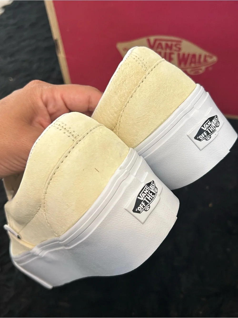 VANS Stackform platform suede slip on shoes sneakers women’s 9 new
